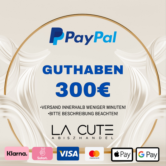 300€ Paypal Guthaben zzgl. Servicepauschale 99,90€