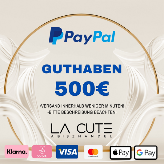 500€ Paypal Guthaben zzgl. Servicepauschale 149,90€