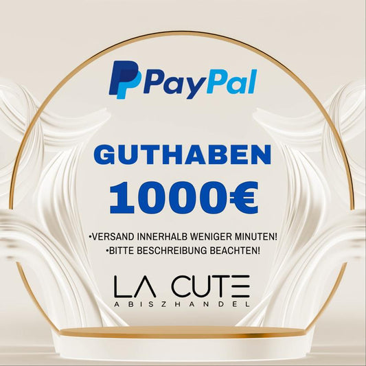 1000€ Paypal Guthaben zzgl. Servicepauschale 1299,90€