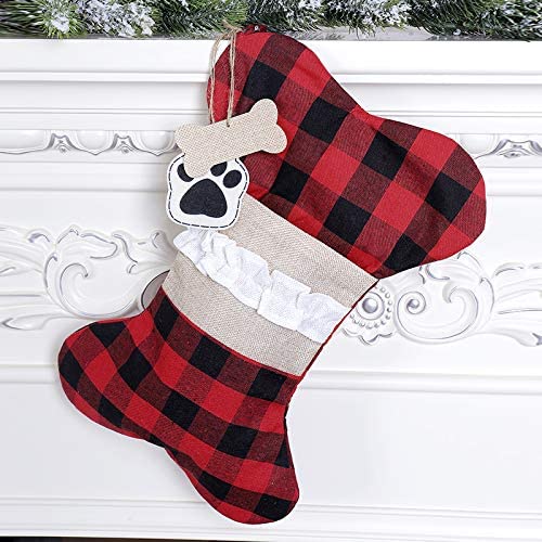 Hunde Weihnachtssocke Knochenform Geschenk Nikolausstiefel Deko Anhänger - AbisZHandel