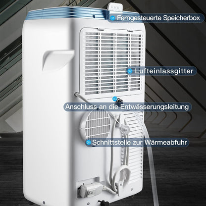 Mobile Klimaanlage 3in1 Klimagerät Luftkühler 9000 BTU inkl. Fernbedienung EEK A - AbisZHandel