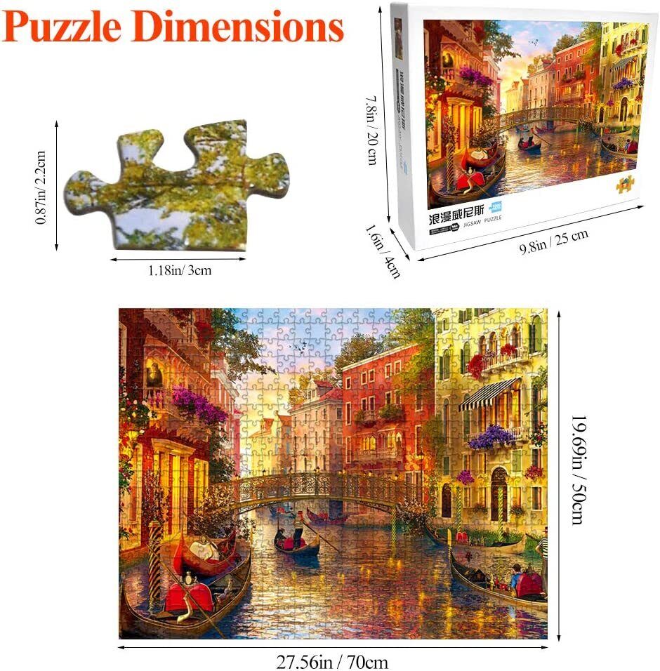 1000 Teile Puzzle Gondeln in Venedig 
