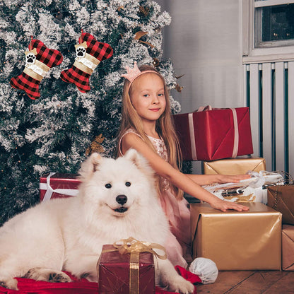 Hunde Weihnachtssocke Knochenform Geschenk Nikolausstiefel Deko Anhänger - AbisZHandel