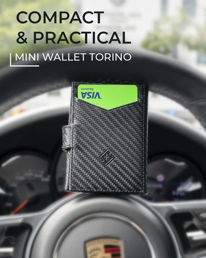 Mini Wallet Torino Carbon